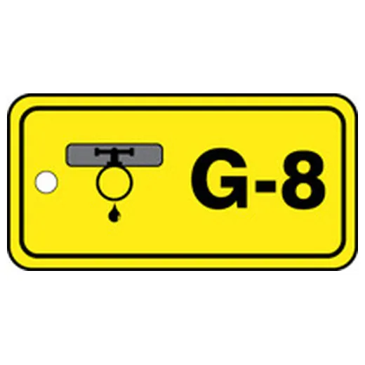Accuform TDF408XVM Energy Source Identification Standard Tag: Gas