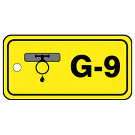 Accuform TDF409VPM Energy Source Identification Standard Tag: Gas