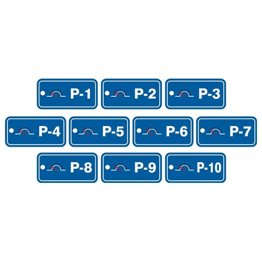 Energy Source ID Tag, No Header, vinyl, 3" Width, 1-1/2" Height, Write On Surface: No ,10 PK