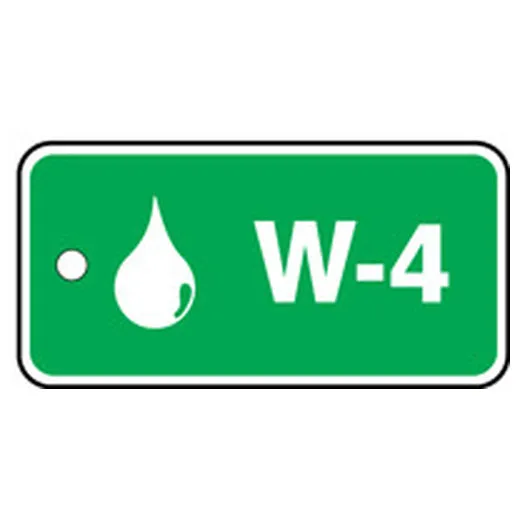 Energy Source ID Tag, No Header, vinyl, 3" Width, 1-1/2" Height, Write On Surface: No