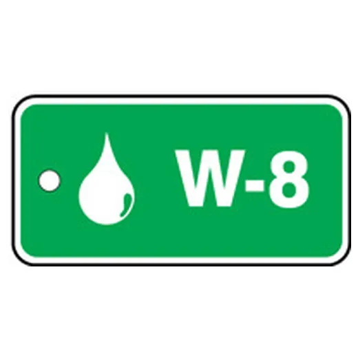 Energy Source ID Tag, No Header, Plastic, 3" Width, 1-1/2" Height, Write On Surface: No