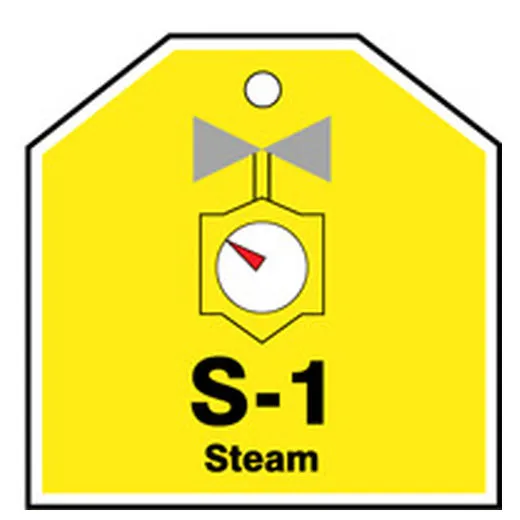 Energy Source ID Tag, No Header, Plastic, 2-1/2" Width, 2-1/2" Height, Write On Surface: No