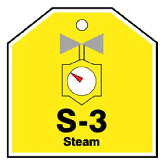 Energy Source ID Tag, No Header, Plastic, 2-1/2" Width, 2-1/2" Height, Write On Surface: No