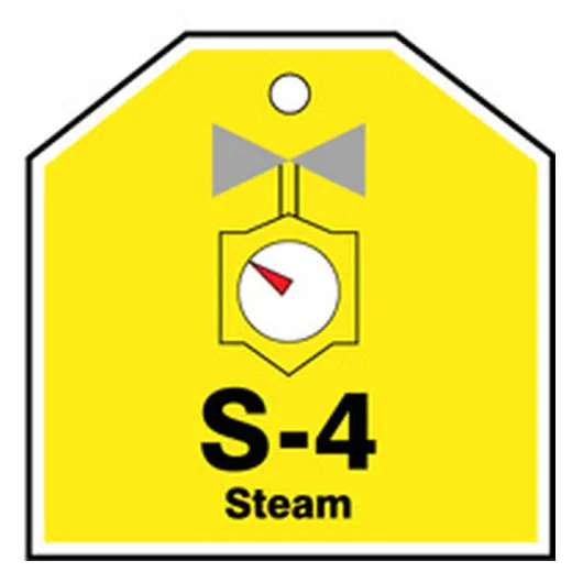 Accuform TDJ104VPM Energy Source Identification ShapeID Tag: Steam