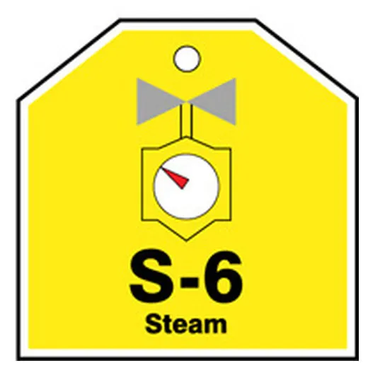Energy Source ID Tag, No Header, vinyl, 2-1/2" Width, 2-1/2" Height, Write On Surface: No