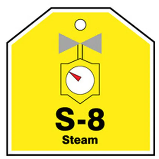 Energy Source ID Tag, No Header, vinyl, 2-1/2" Width, 2-1/2" Height, Write On Surface: No
