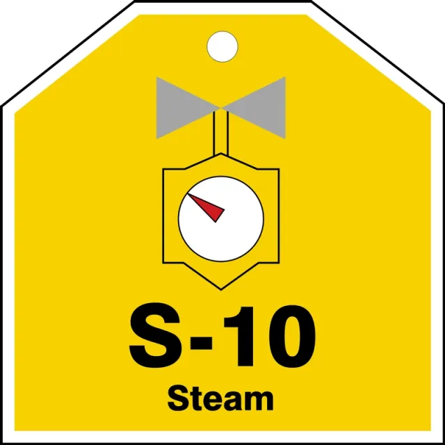 Energy Source ID Tag, No Header, Plastic, 2-1/2" Width, 2-1/2" Height, Write On Surface: No