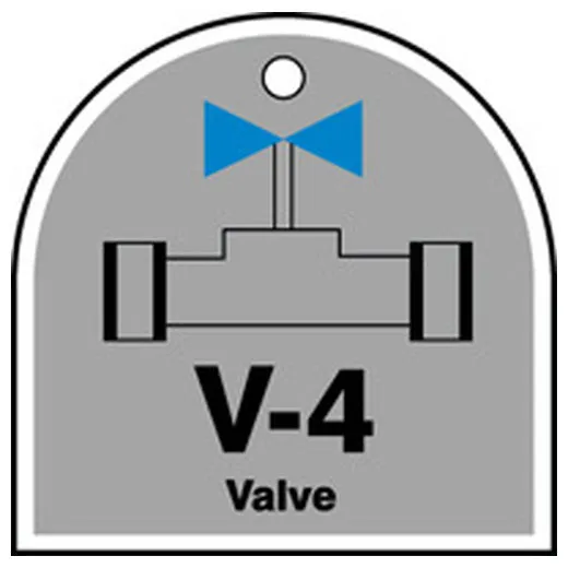 Accuform TDJ204VPM Energy Source Identification ShapeID Tag: Valve
