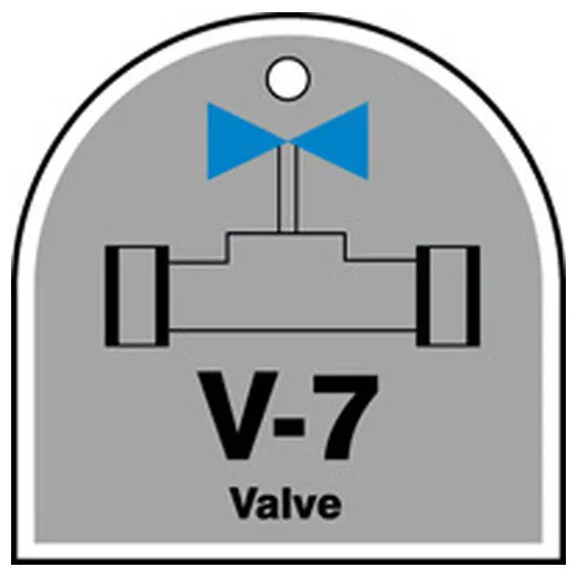 Accuform TDJ207VPM Energy Source Identification ShapeID Tag: Valve