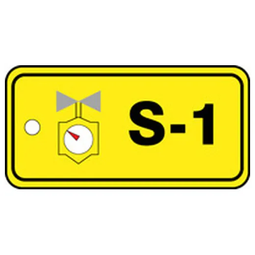 Energy Source ID Tag, No Header, Plastic, 3" Width, 1-1/2" Height, Write On Surface: No