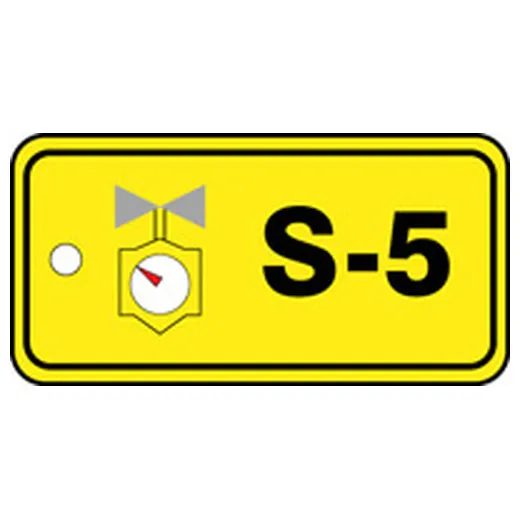 Energy Source ID Tag, No Header, vinyl, 3" Width, 1-1/2" Height, Write On Surface: No