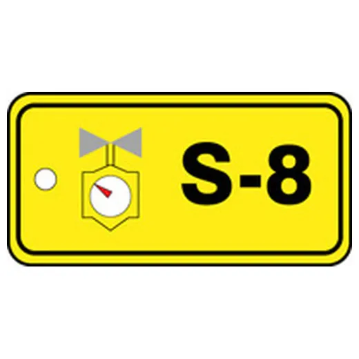 Energy Source ID Tag, No Header, Plastic, 3" Width, 1-1/2" Height, Write On Surface: No