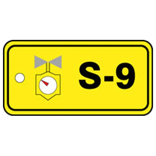 Energy Source ID Tag, No Header, Plastic, 3" Width, 1-1/2" Height, Write On Surface: No