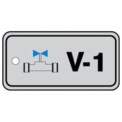 Accuform TDJ401XVM Energy Source Identification Tags: Standard Tags - Valve