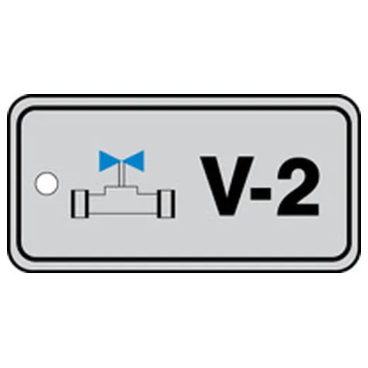 Accuform TDJ402XVM Energy Source Identification Tags: Standard Tags - Valve