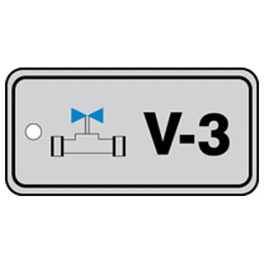 Accuform TDJ403VPM Energy Source Identification Tags: Standard Tags - Valve