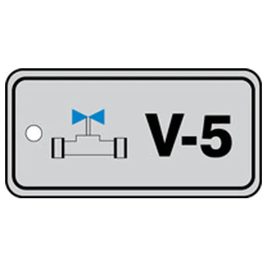 Accuform TDJ405VPM Energy Source Identification Tags: Standard Tags - Valve