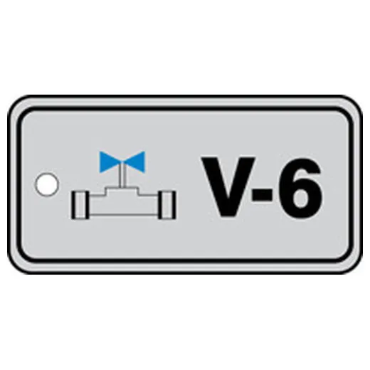 Accuform TDJ406VPM Energy Source Identification Tags: Standard Tags - Valve