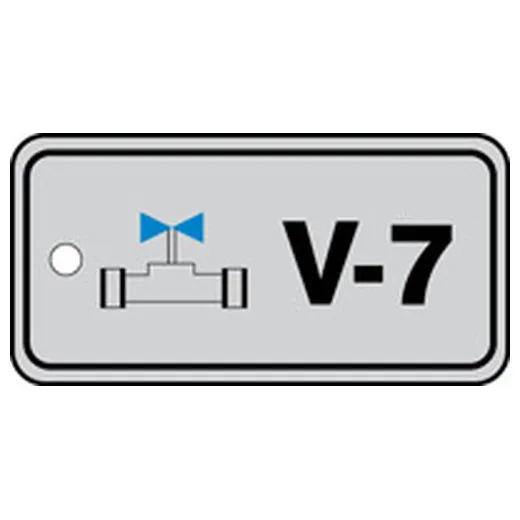 Accuform TDJ407XVM Energy Source Identification Tags: Standard Tags - Valve