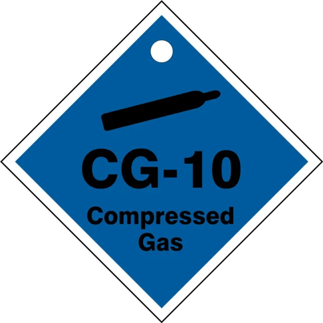 Accuform TDJ610VPM Energy Source ShapeID Tag: CG-_ Compressed Gas
