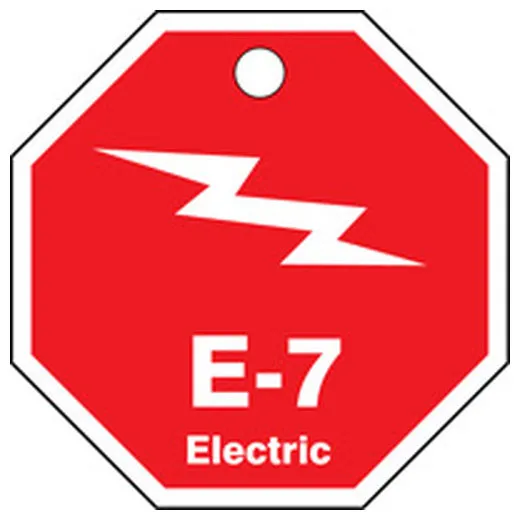 Energy Source ID Tag, No Header, Plastic, 2-1/2" Width, 2-1/2" Height, Write On Surface: No