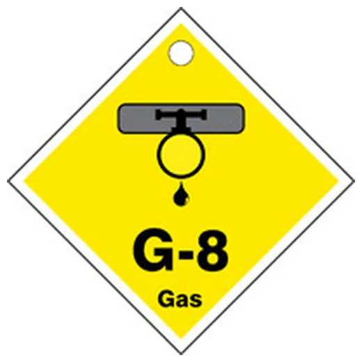 Energy Source ID Tag, No Header, Plastic, 2-1/2" Width, 2-1/2" Height, Write On Surface: No