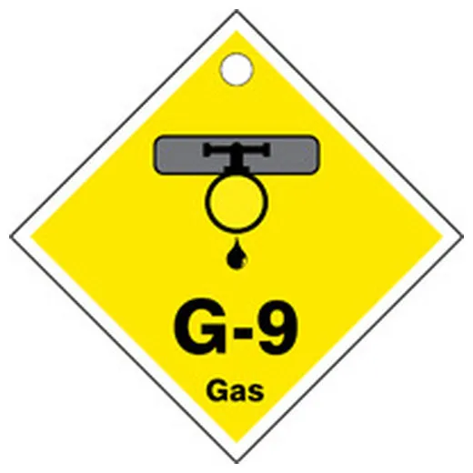 Energy Source ID Tag, No Header, Plastic, 2-1/2" Width, 2-1/2" Height, Write On Surface: No