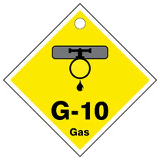 Energy Source ID Tag, No Header, Plastic, 2-1/2" Width, 2-1/2" Height, Write On Surface: No