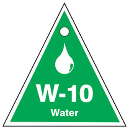 Accuform TDK910XVM Energy Source ShapeID Tag: W-_ Water