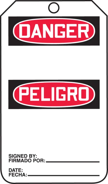 Accuform TMS115PTM Header Tag English/Spanish (Mexican)