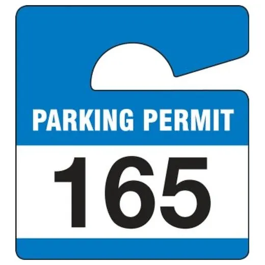 Accuform TNT824BRC 3"" x 2-3/4"" Small Vertical Hanging Parking Permit Brown Series 200-299