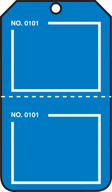 Accuform TPP221PTM Safety Tag: Blank Numbered - Perforated