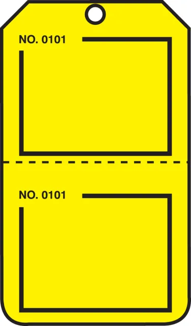 Accuform TPP224PTM Safety Tag: Blank Numbered - Perforated