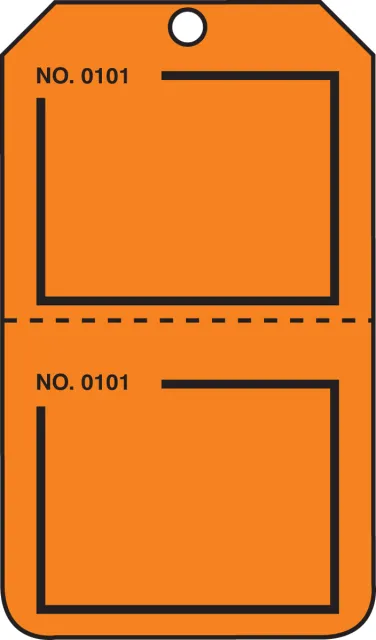 Accuform TPP225PTP Safety Tag: Blank Numbered - Perforated