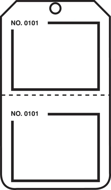 Accuform TPP226PTP Blank Numbered Perforated Tags