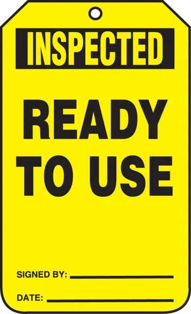 Accuform TRS240PTM Equipment Status Safety Tag: Inspected- Ready to Use