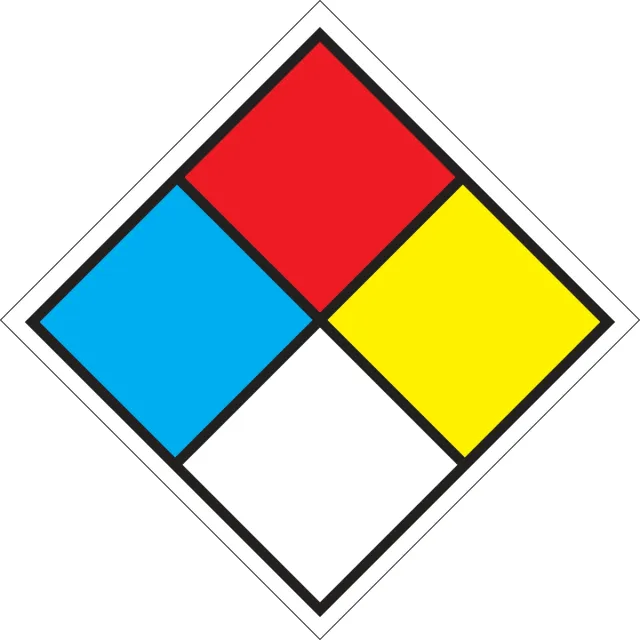 Accuform ZFD600XT 6"" Diamond NFPA Safety Placard: 6"" Diamond