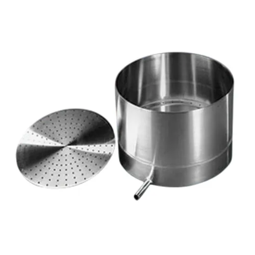 Ace Glass 12563-09 Buchner Funnel All Stainless Steel 7"" Height 9.44"" X 9.56"" OD 1.94"" Space Above Concave Bottom (456)0.093"" Holes