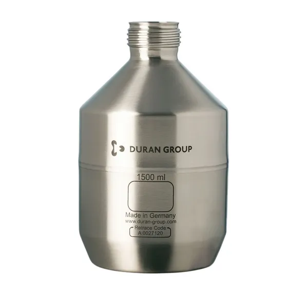 Ace Glass 5538-02 Lab Bottle 1500mL 316L Stainless Steel GL 45 Thread