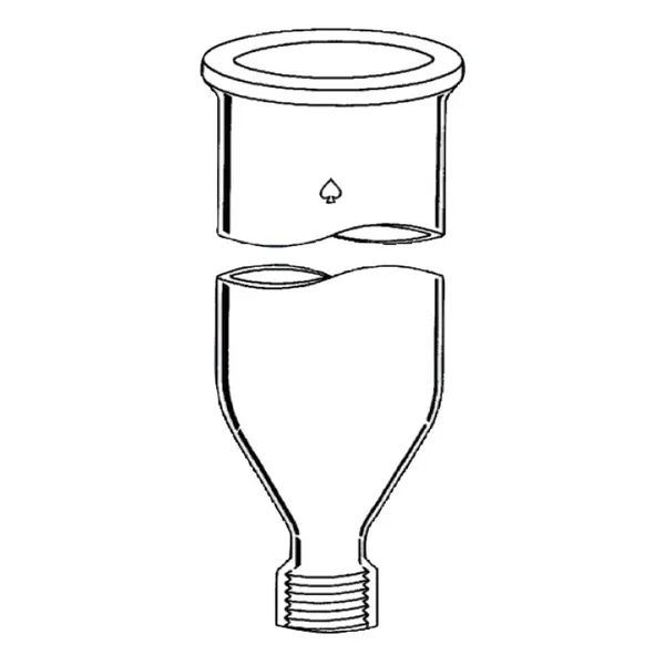 Ace Glass 5862-28 Column 12"" ID x 24"" and 6"" O-Ring Grooved Flat Flange Top and #80 Ace-Thred Bottom