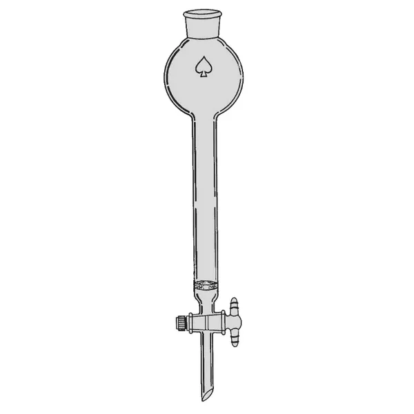 Ace Glass 5907-45 50.0 mm x 300 mm Chromatography Column with #3 Stopper Top, 1:5 PTFE Plug, with Fritted Disc