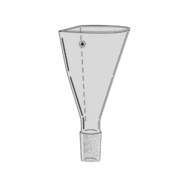 Ace Glass 6469-52 Powder Funnel, 45/50 Joint, Flat Side