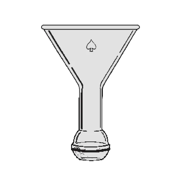 Ace Glass 7236-20 100 mm Dia. Powder Funnel 35/25 Bottom Joint