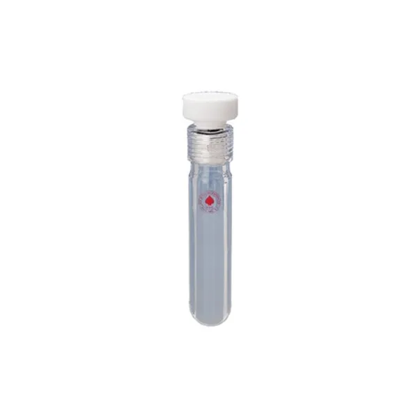 Ace Glass 8648-137 38.1 mm O. D. x 10.2 cm (4"") Pressure Tube 60 mL #25 Ace-Thred, Back Seal