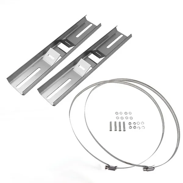 Altelix NMKQ-242-08 Stainless Steel Universal Pole Mount Kit with Adjustable Bands for Enclosures 5 to 10 Inches Wide
