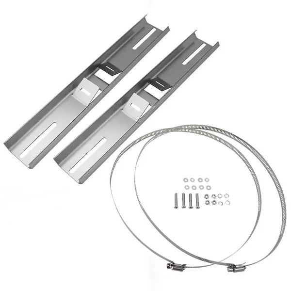 Altelix NMKQ-293-08 Stainless Steel Universal Pole Mount Kit with Adjustable Bands for Enclosures 7 to 12 Inches Wide