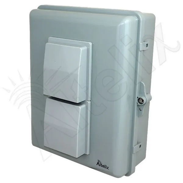 Altelix NP14GYVFA1C-ARS1 NP14 Series Gray Weatherproof Vented Enclosure for Arris SURFboard SB8200 SB6190 & SBG10 Cable Modems with Cooling Fan