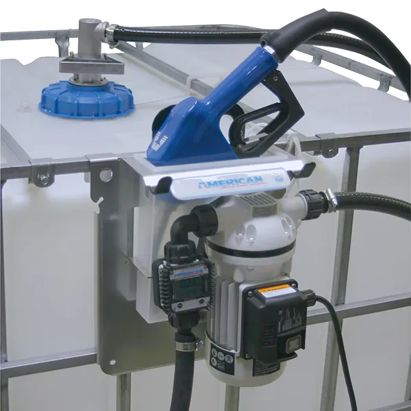 American Lube DEF3-TM49N 120-Volt Diesel Exhaust Fluid Pump Package with Automatic Nozzle for Totes with Digital Meter