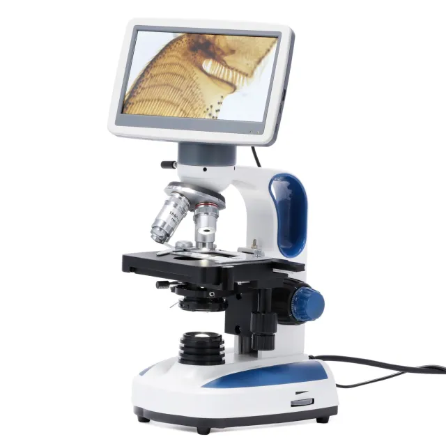 AmScope B270-DMH18070 B270 Series Advanced Student and Professional LED Compound Microscope w/ 7in Digital Display Camera Head