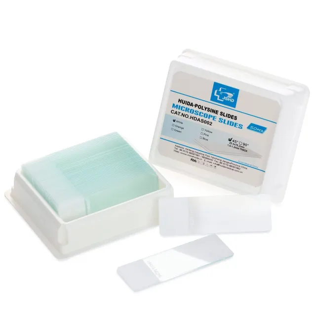 AmScope BS-PLS50P 50pc Blank Slides with Polysine Coating